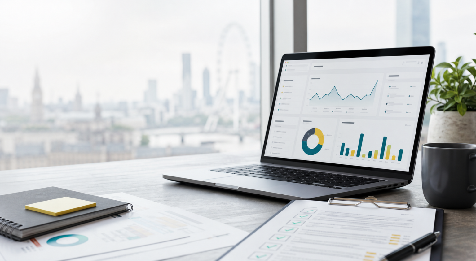 SEO Audit London website review dashboard showing search visibility and website fixes